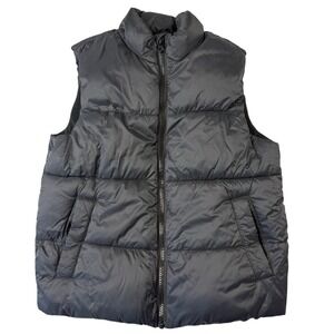 Old Navy Boys Puffer Vest Size Medium (8) Black Fleece Lined Fall‎ Winter